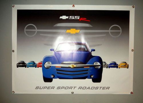 Blue chevy ssr 4 foot custom display banner super sport roadster chevrolet