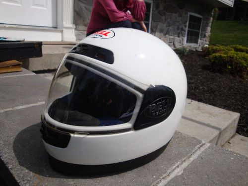 Vintage bell motorcycle helmet italy small 56 white