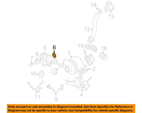 Ford oem 99-03 f-550 super duty 7.3l-v8 turbocharger-duct gasket f81z9e436aa