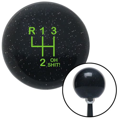 Green shift pattern os3n black metal flake shift knob with m16x1.5