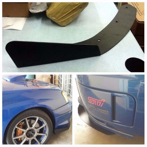 Universal aluminum fit front bumper side lips v-lip spoiler subaru nissan toyota