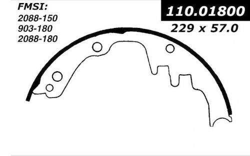 Drum brake shoe-premium brake shoes-preferred front fits 62-63 chevy ii