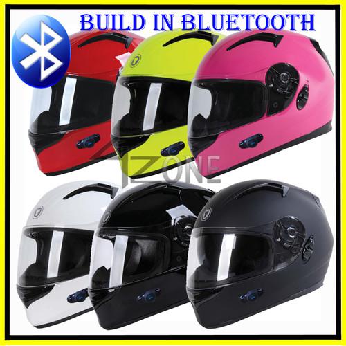 Torc t12 bluetooth motorcycle helmets dull black red pink white yellow  warranty