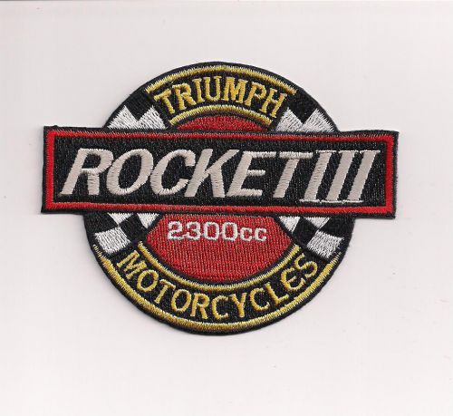 Buy TRIUMPH MOTORCYCLES ROCKET III ROUND PATCH WRITTEN IN WHITE ON ...