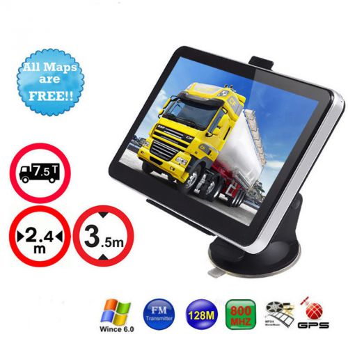 7&#034; 128mb 8gb fm car gps navigation sat nav poi navigator us uk eu au free maps