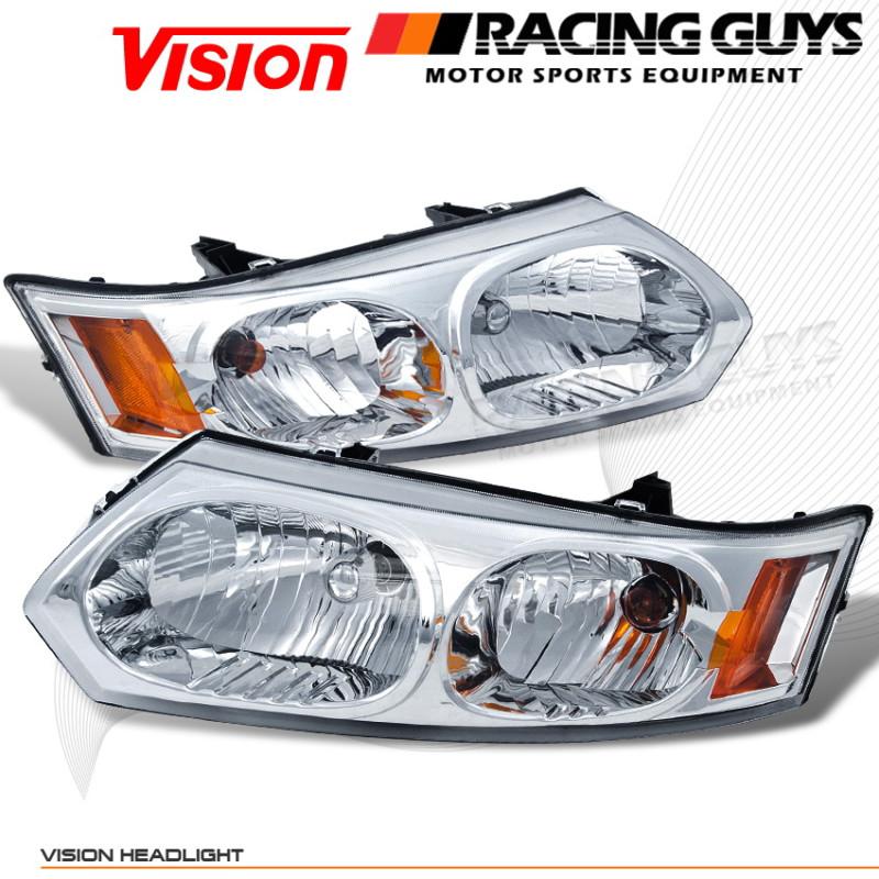 Chrome style look headlights vision 4doors euro clear left+right assembly