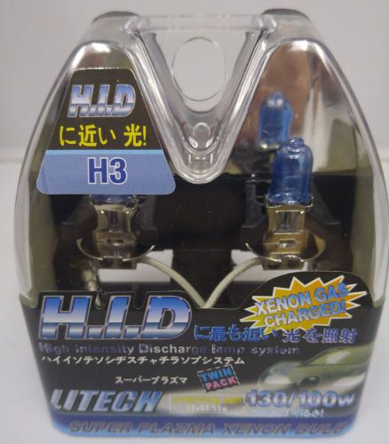 Litech super plazma xenon light bulb set, h3 super white