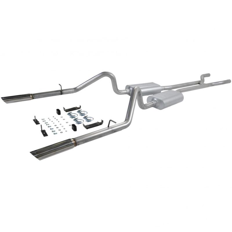 Flowmaster header-back system - dual rear exit - american thunder - moderate