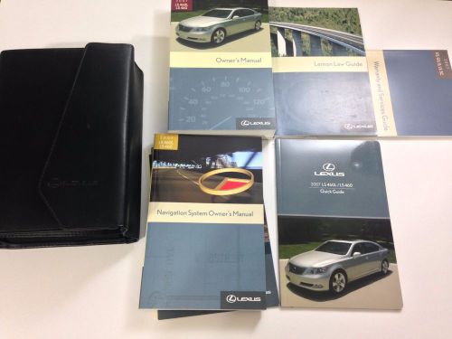 2007 lexus ls460 ls460l owner&#039;s manual owner book &amp; leather case