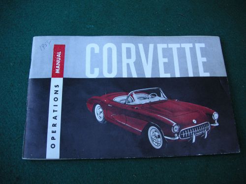 1956 corvette owners manual   plus trifold booklet