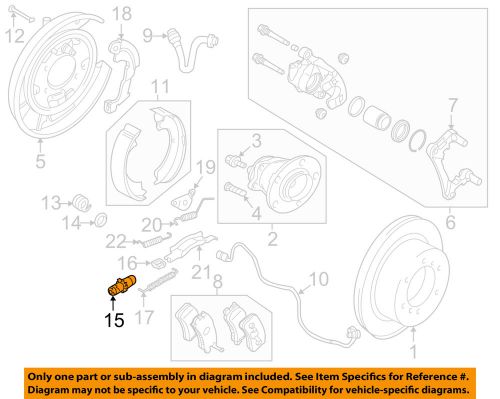 Mitsubishi oem 09-15 lancer brake-rear-adjuster mn116272