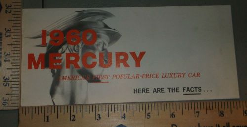 1960 mercury facts brochure original