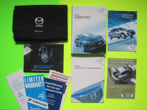 2012 mazda 3  factory owner&#039;s manual set &amp; case *oem*