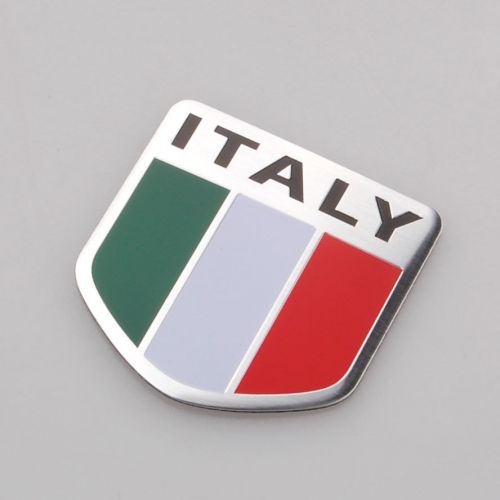 Auto car aluminum italy italian flag truck badge emblem decals fender sticker