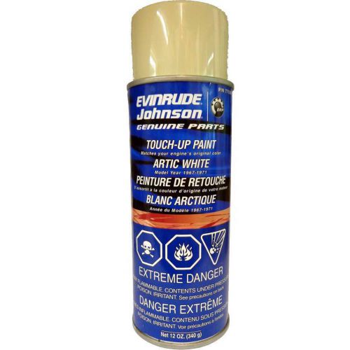 Oem brp omc johnson evinrude 1967-1971 arctic white touch-up spray paint