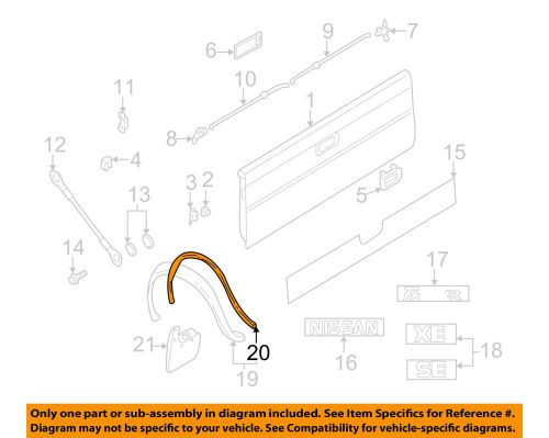 Nissan oem 98-00 frontier pick up box-sealing strip 938403s510