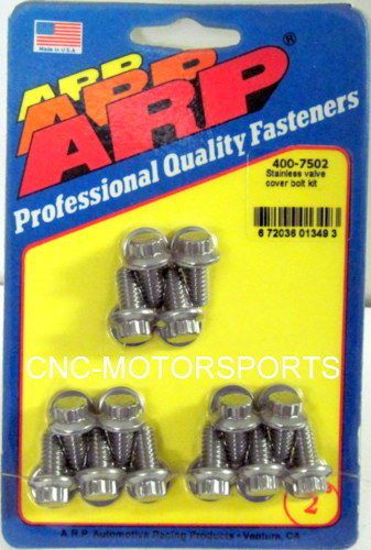 Arp valve cover bolt kit 400-7502 stamped steel covers 1/4-20 14 pieces