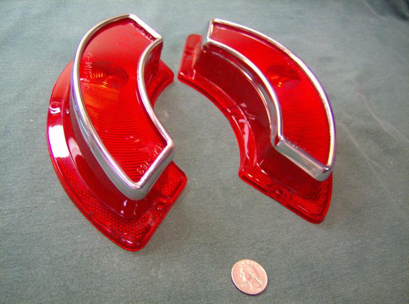 New 1962 pontiac catalina / ventura tail light lenses - pair