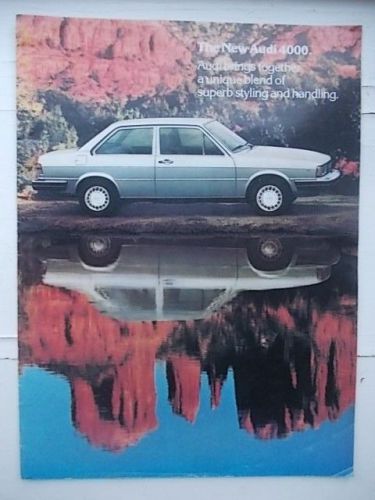 The new audi 4000 large dealer sales booklet circa 1980