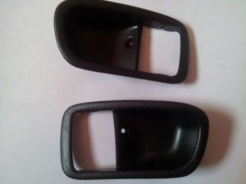 91-95 toyota mr2 door handle covers/bezels l&amp;r trim black  turbo/na