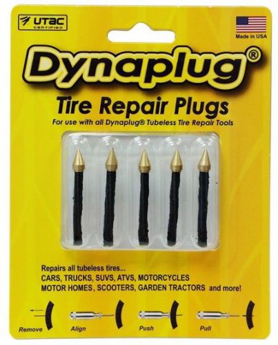 Dynaplug tubeless trailer tire repair plugs refill package of 5 sticky strings