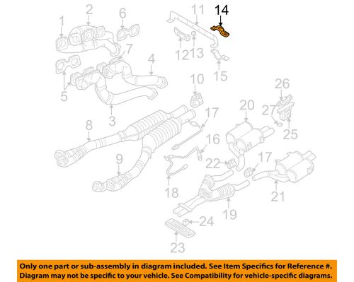 Bmw oem 00-03 m5 5.0l-v8 exhaust-support clamp 18301407091