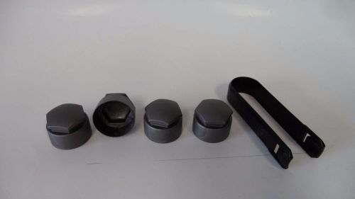 Genuine audi vw skoda seat wheel bolt nut cover caps 4x + removal tool