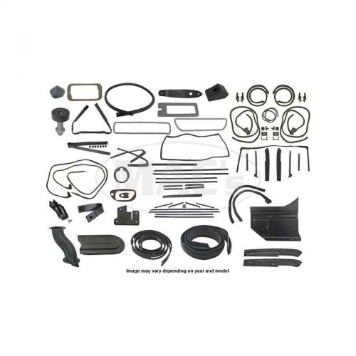 Thunderbird complete weather-strip kit, convertible, black front header seal,