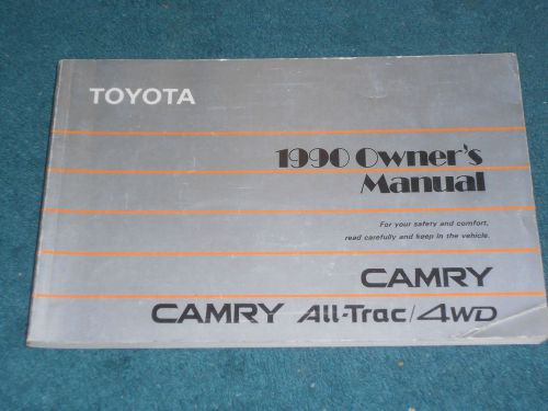 1990 toyota camry owner&#039;s manual / original guide book