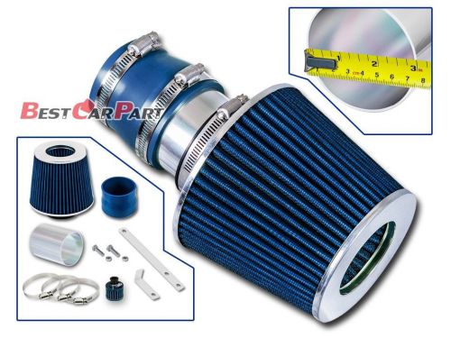 99-05 blue jetta golf bettle tt short ram air intake induction kit + filter