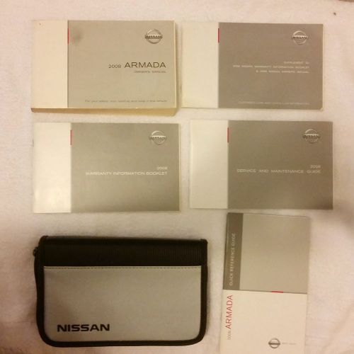 2008 - 08  nissan armada &#034;oem&#034; owner&#039;s manual with guide and case