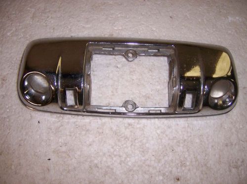 Dome &amp; reading light housing chrome used 76-88 monte carlo regal cutlass uss1335