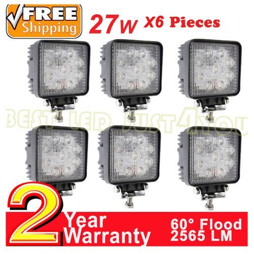 6x27w lumière led work light flood 12v tractor atv suv ute boat lampe de travail