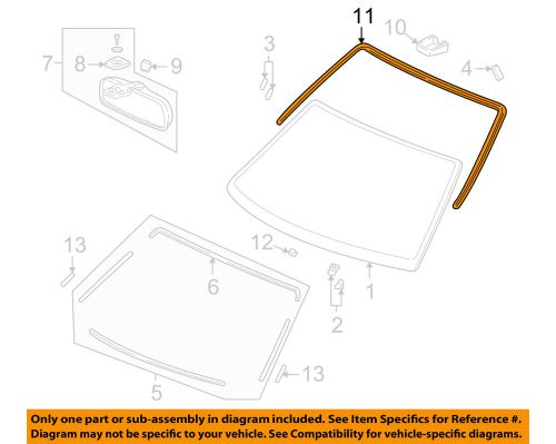 Honda oem 97-01 cr-v windshield-reveal molding 73150s10023