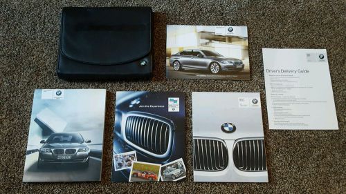 2011 11 bmw 5-series owner&#039;s owners manual set books w/ case oem