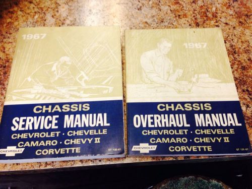 1967 chevy shop &amp; chassis manual set chevelle el camino camaro corvette ss