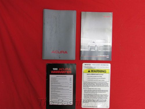 1989 acura legend owners manual with case