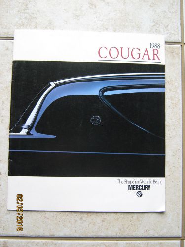 1988 mercury cougar sales brochure literature dealer advertisement options