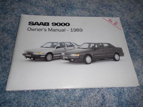 1989 saab 9000 sedan owners manual factory oem