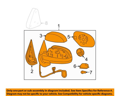 Gm oem outside mirror-front door-mirror assembly right 20756937