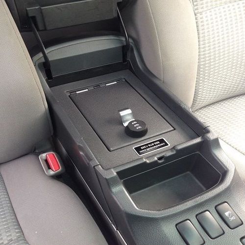 Console vault floor console gun safe 10-16 toyota 4 runner w/ barrel key lock