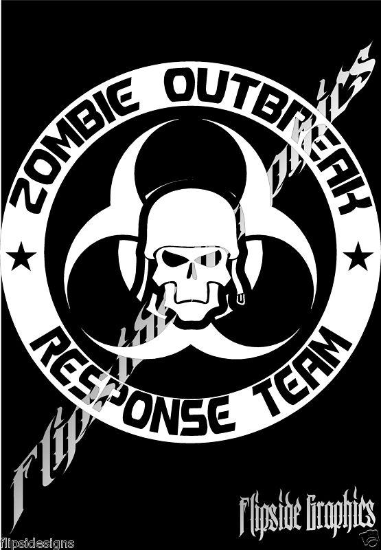 Zombie decal army seals custom graphics window car truck vinyl 8"