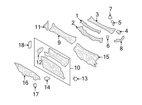 Ford oem cowl cover cap w707088ssw image 7