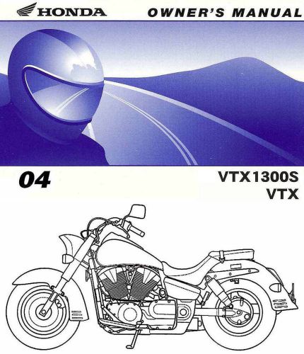 2004 honda vtx1300s motorcycle owners manual -vtx 1300 s-vtx1300-honda