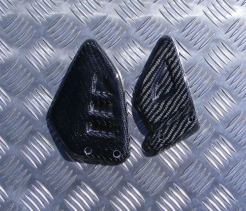 Carbon fibre sv650 heel guards sv 650 suzuki kick plates heel plates