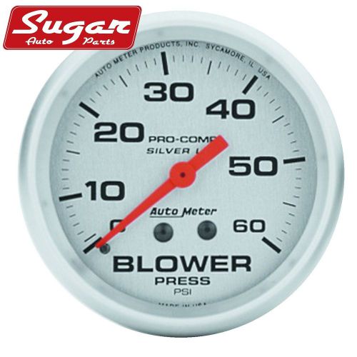 Auto meter 4602 silver; lfgs blower pressure gauge