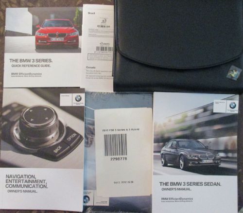 Brand new 2013 bmw 3 series owners manual with navigation guide and case