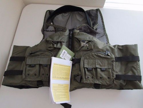 Bass pro shops mesh fishing life vest jacket pfd for adults green 3xl big