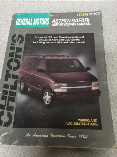 Chiltons repair manual astro van gmc safari 1985-96 vehicle auto 28100 (8056)