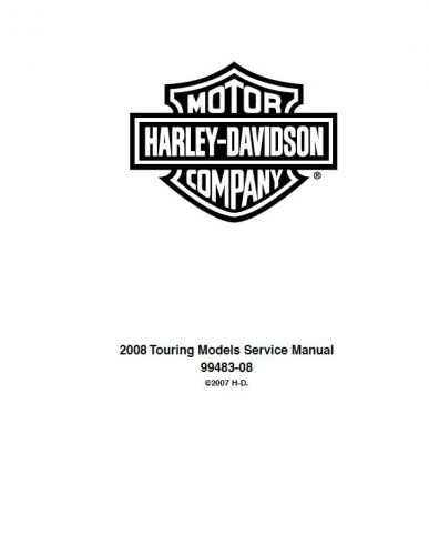 2008 harley davidson flhr road king service repair manual pn 99483-08